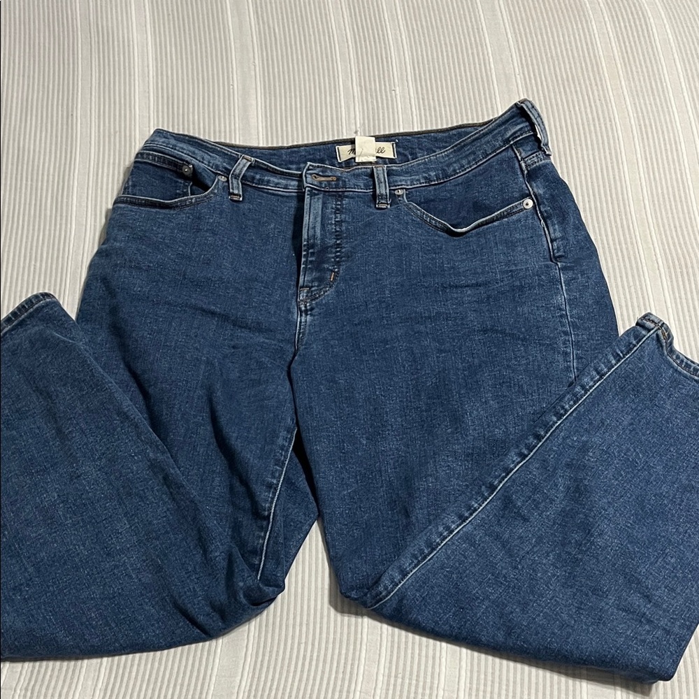 Madewell Dark Blue Straight Leg Jeans
